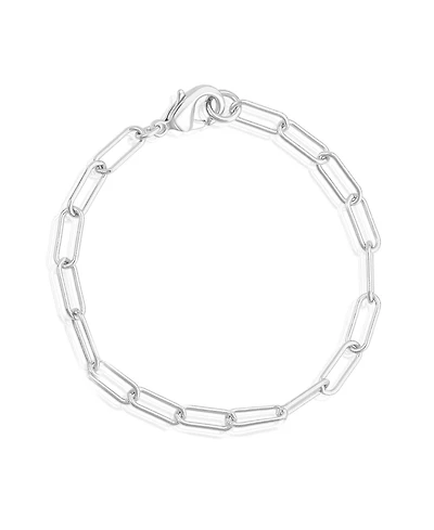Adornia Tarnish Resistant Silver Chunky Paper Clip Chain Bracelet