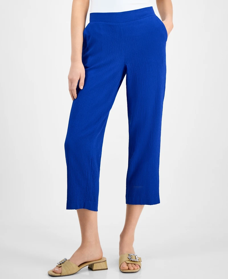 Ak Anne Klein Women's Pull-On Cropped Pants