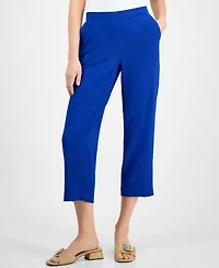 Ak Anne Klein Women's Pull-On Cropped Pants