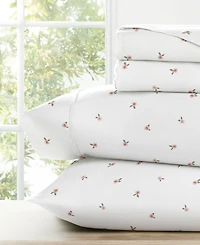 Kaycie Gray Printed Microfiber 4-Pc. Sheet Set, Full
