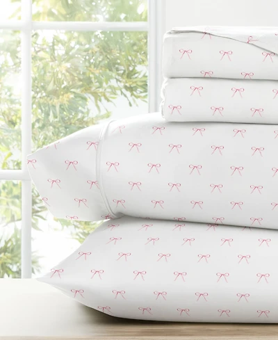 Kaycie Gray Printed Microfiber 4-Pc. Sheet Set, Full
