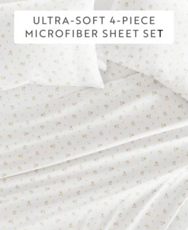 Kaycie Gray Printed Microfiber Sheet Sets