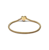 Pandora 14K Gold-Plated Sparkling Infinity Heart Clasp Snake Chain Bracelet
