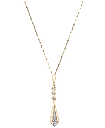 Wrapped in Love Diamond Flare Linear 18" Pendant Necklace (1/4 ct. t.w.) in 14k Gold, Exclusively at Macy's