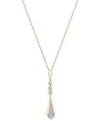 Wrapped in Love Diamond Flare Linear 18" Pendant Necklace (1/4 ct. t.w.) in 14k Gold, Exclusively at Macy's