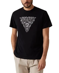 Guess Men's Embroidered Floral Logo Graphic T-Shirt