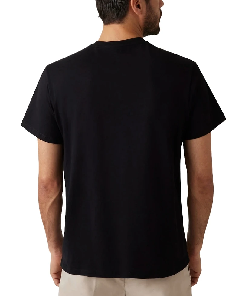 Guess Men's Embroidered Floral Logo Graphic T-Shirt