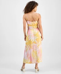 Jamie & Layla Petite V-Neck Sleeveless Side-Tie Midi Dress