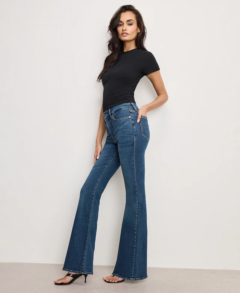 Good American Women's Legs Flare Jeans