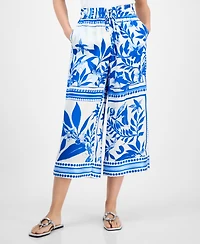 I.n.c. International Concepts Petite Printed High-Rise Cropped Pants, Exclusively at Macy's