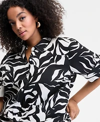 I.n.c. International Concepts Plus Twist-Hem Blouse, Exclusively at Macy's