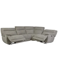 Ozryn 4-Pc. Fabric Sectional with 2 Power Motion Chairs, Exclusively at Macy's
