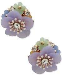 lonna & lilly Gold-Tone Floral Cluster Stud Earrings