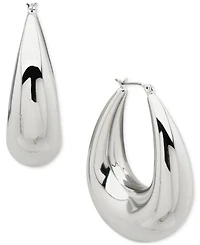 Dkny Taper Puffy Large Hoop Earrings, 2.06"