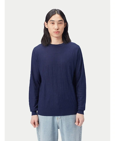 Gobi Cashmere Men's Lightweight Silk Textured Sweater