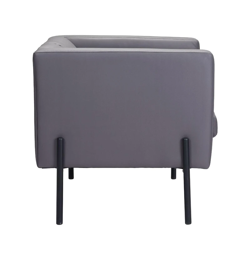 Faux Leather Club Chair for Stylish Living Room or Office Seating