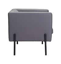 Faux Leather Club Chair for Stylish Living Room or Office Seating