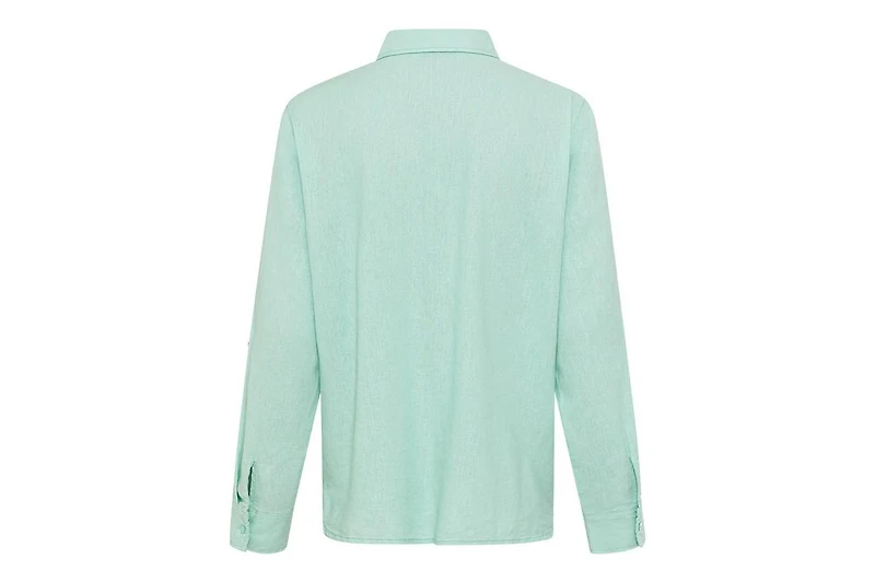 Olsen Women's Shirt with Rolled Sleeve Tab Detail