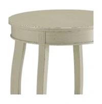 Round Solid Wood End Table with Shelf – Classic Design and Extra Storage