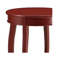 Round Solid Wood End Table with Shelf – Classic Design and Extra Storage