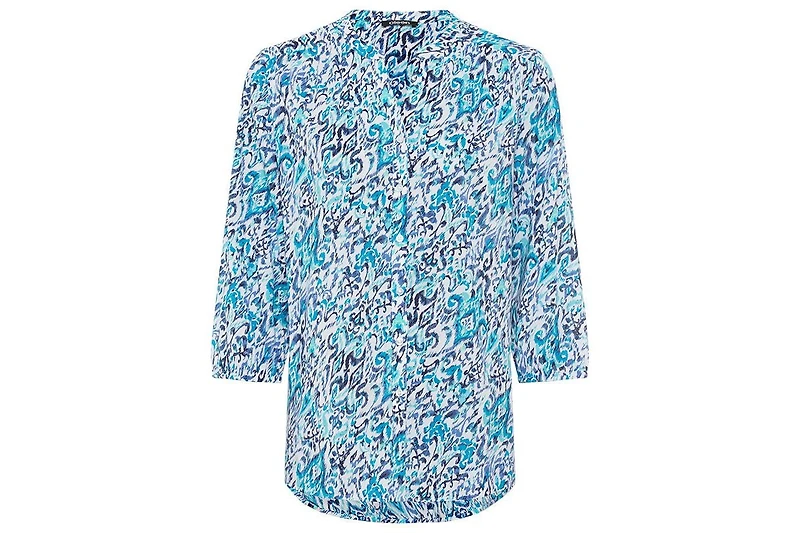 Olsen Women's Ikat Print Tunic Shirt