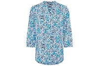Olsen Women's Ikat Print Tunic Shirt