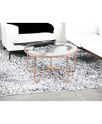 Frosted Glass and Rose Gold Coffee Table for Modern Living Room Decor