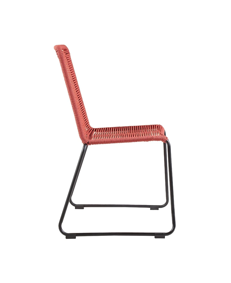 Set of Two Metal Dining Chairs – Modern Outdoor Seating for Patio & Garden