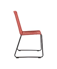 Set of Two Metal Dining Chairs – Modern Outdoor Seating for Patio & Garden