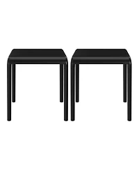 Plastic Modern Outdoor Patio Accent Side Tables (Set of 2)