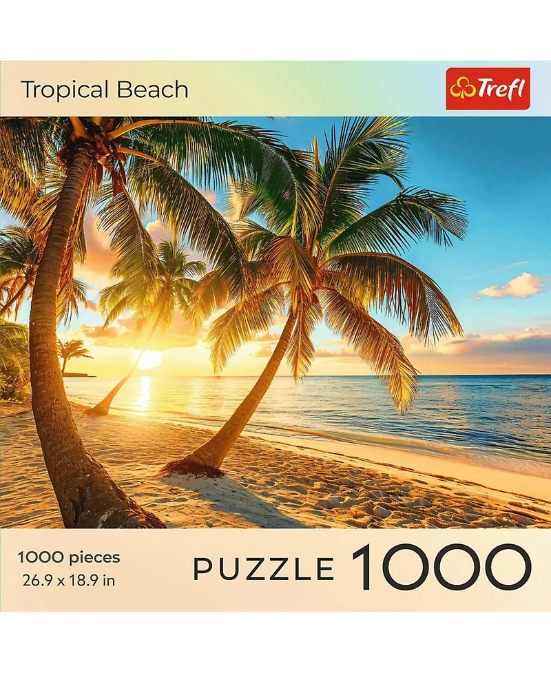 Trefl Red 1000 Piece Puzzle - Sunset Tropical Beach