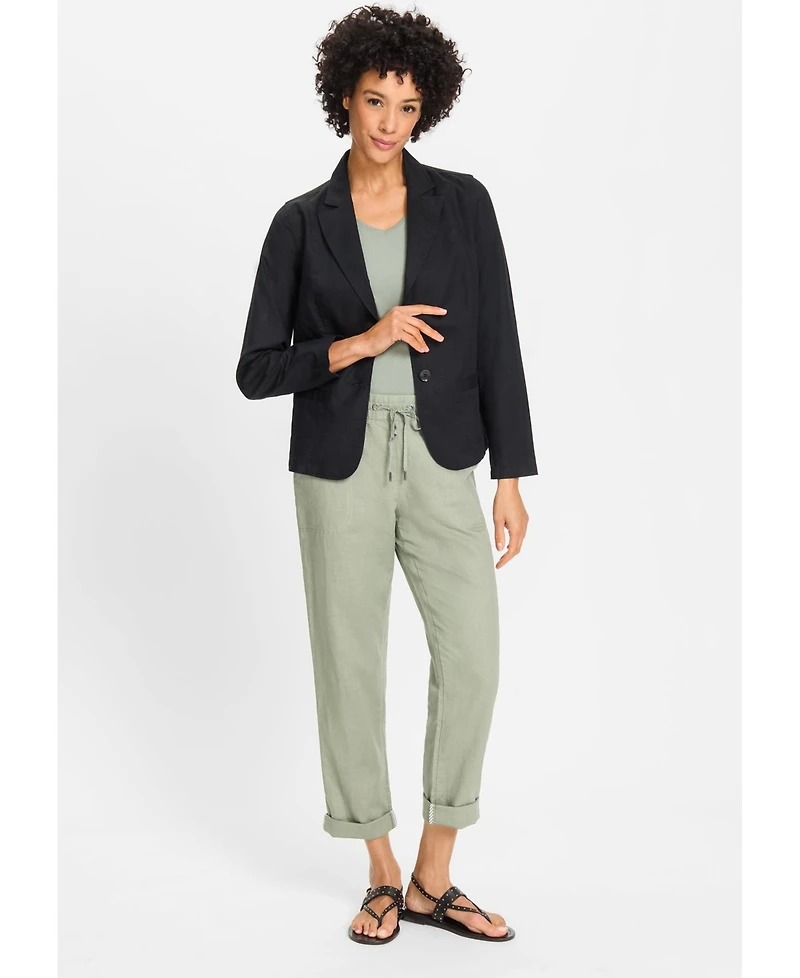 Olsen Women's Cotton Linen Blazer