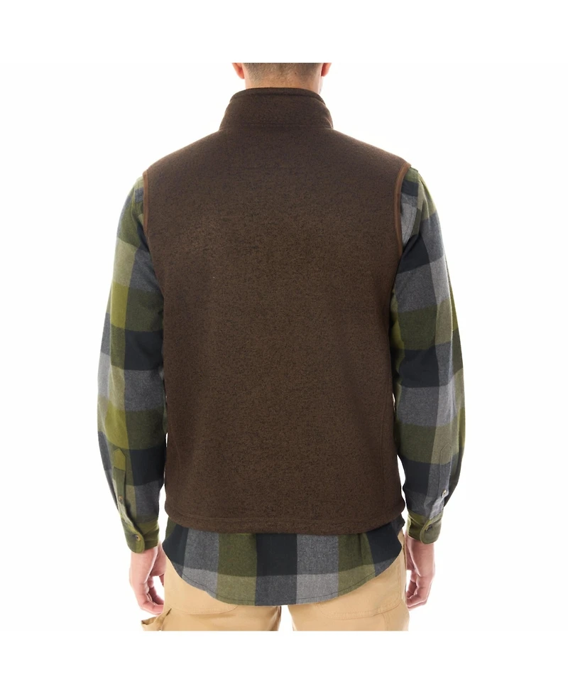 Smith's Workwear Men's Sherpa-Lined Sweater Fleece Vest