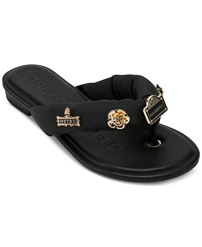 Karl Lagerfeld Paris Women's Ceejay Rue Embellished Sandals
