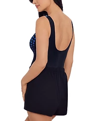 ShapeSolver Sport by Mimi Flamingo Women's Scoop-Neck Runaround Swimsuit