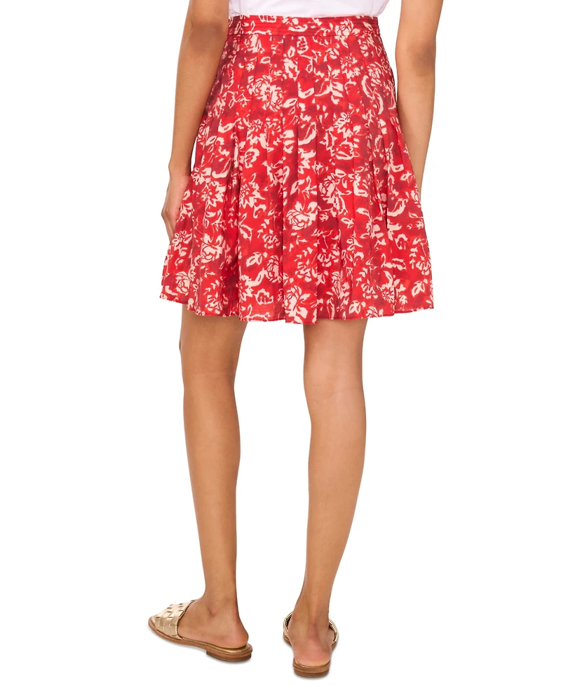1.state Women's Sewn-Pleat-Yoke Mini Skirt