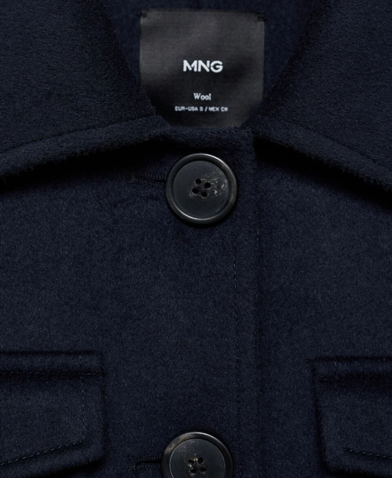 Mango Women's Pockets Detail Wool-Blend Jacket