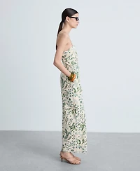 Mango Women's Printed Bow Jumpsuit