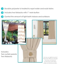Simple Styles Indoor/Outdoor Curtain Panels with Grommet Tops