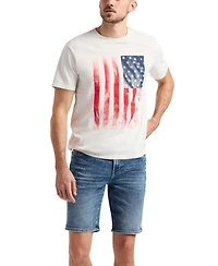 Men's Tusaf Short Sleeve American Flag Graphic Crewneck T-Shirt