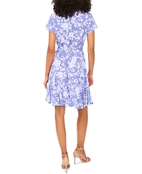 Msk Petite Button-Front Tie-Waist Jersey Shirtdress