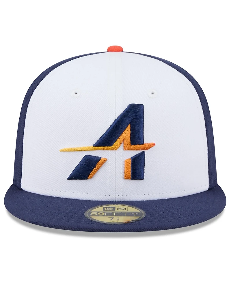 New Era Men's White/Navy Houston Astros 2025 City Connect 59FIFTY Fitted Hat