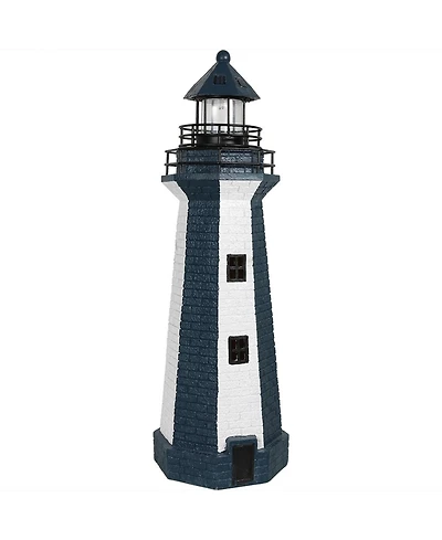 Outdoor Backyard Garden Nautical Lighthouse Solar Led Pathlight Statue Figurine - 36"
