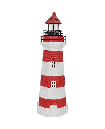 Outdoor Backyard Garden Nautical Lighthouse Solar Led Pathlight Statue Figurine - 36"