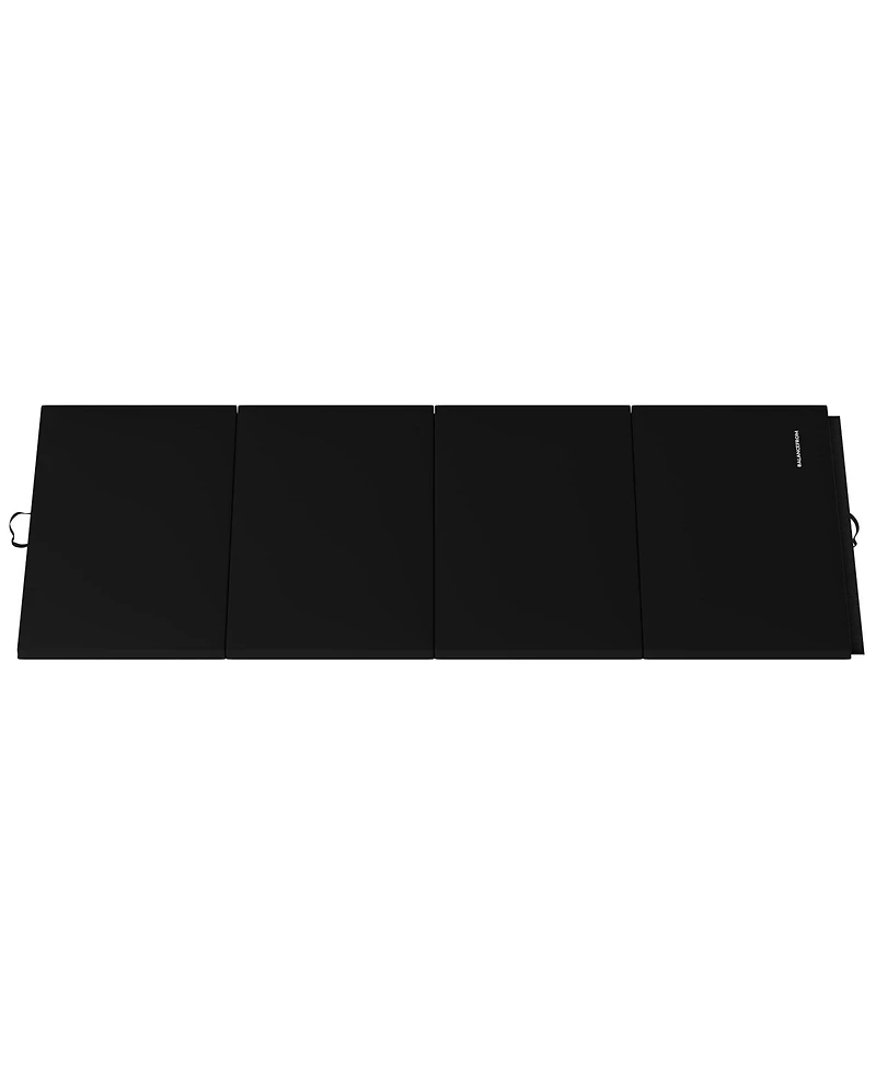 BalanceFrom Fitness All Purpose Mat with 8 Ft Balance Beam Gymnastic Set, Black