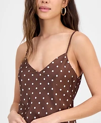 Guess Women's Cemona Printed Faux-Wrap Sleeveless Dress