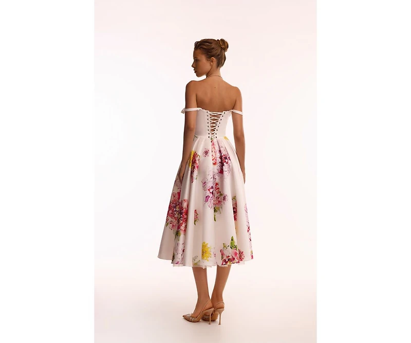 Milla Women's Tea-length floral dress