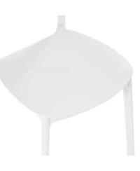 Modern Stackable Polypropylene Plastic Patio Dining Chair (Set of 2)