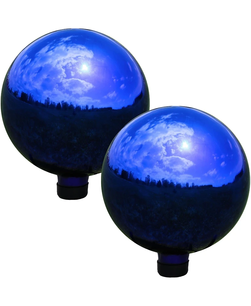 Indoor/Outdoor Reflective Mirrored Surface Garden Gazing Globe Ball with Stemmed Bottom and Rubber Cap