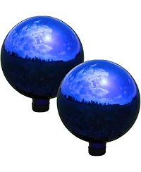 Indoor/Outdoor Reflective Mirrored Surface Garden Gazing Globe Ball with Stemmed Bottom and Rubber Cap